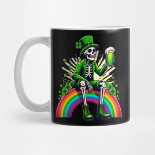 St Patricks Day 2024. Irish Skull Men Mug